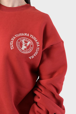 SUDADERA LIR LOGO XOLOS TINTO