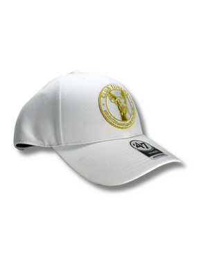 GORRA 47B METALLIC SNAP MVP LOGO DORADO BLANCO