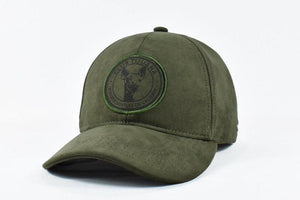 GORRA KIBLO GAMUZA LOGO VERDE.