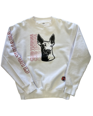 SUDADERA LAJ CREWNECK CLUB TIJUANA HERMOSO LOGO BLANCO