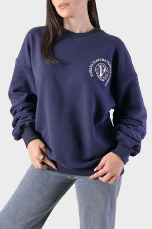 SUDADERA LIR LOGO XOLOS AZUL MUJER