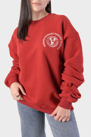 SUDADERA LIR LOGO XOLOS TINTO