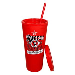VASO LAJ FUERZA TIJUAS PLASTICO POPOTE